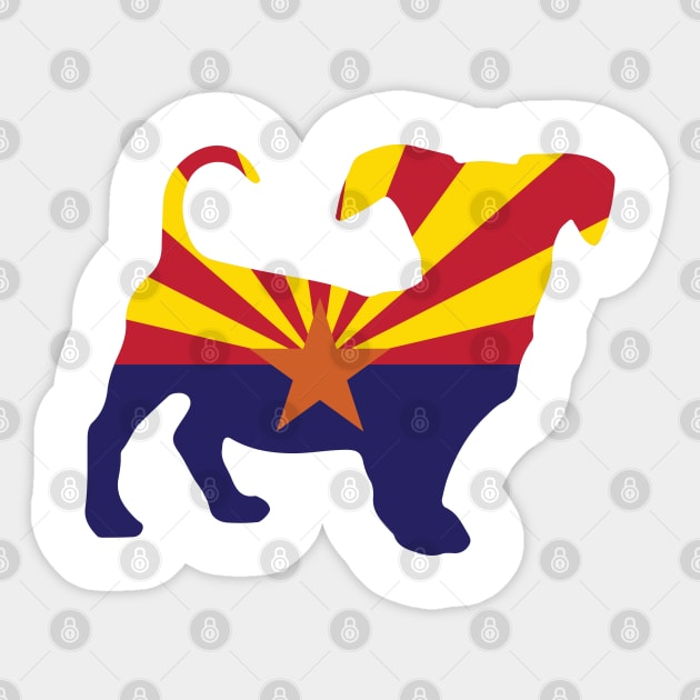 Chiweenie Dog Lover Arizona Flag Sticker by ryanjaycruz